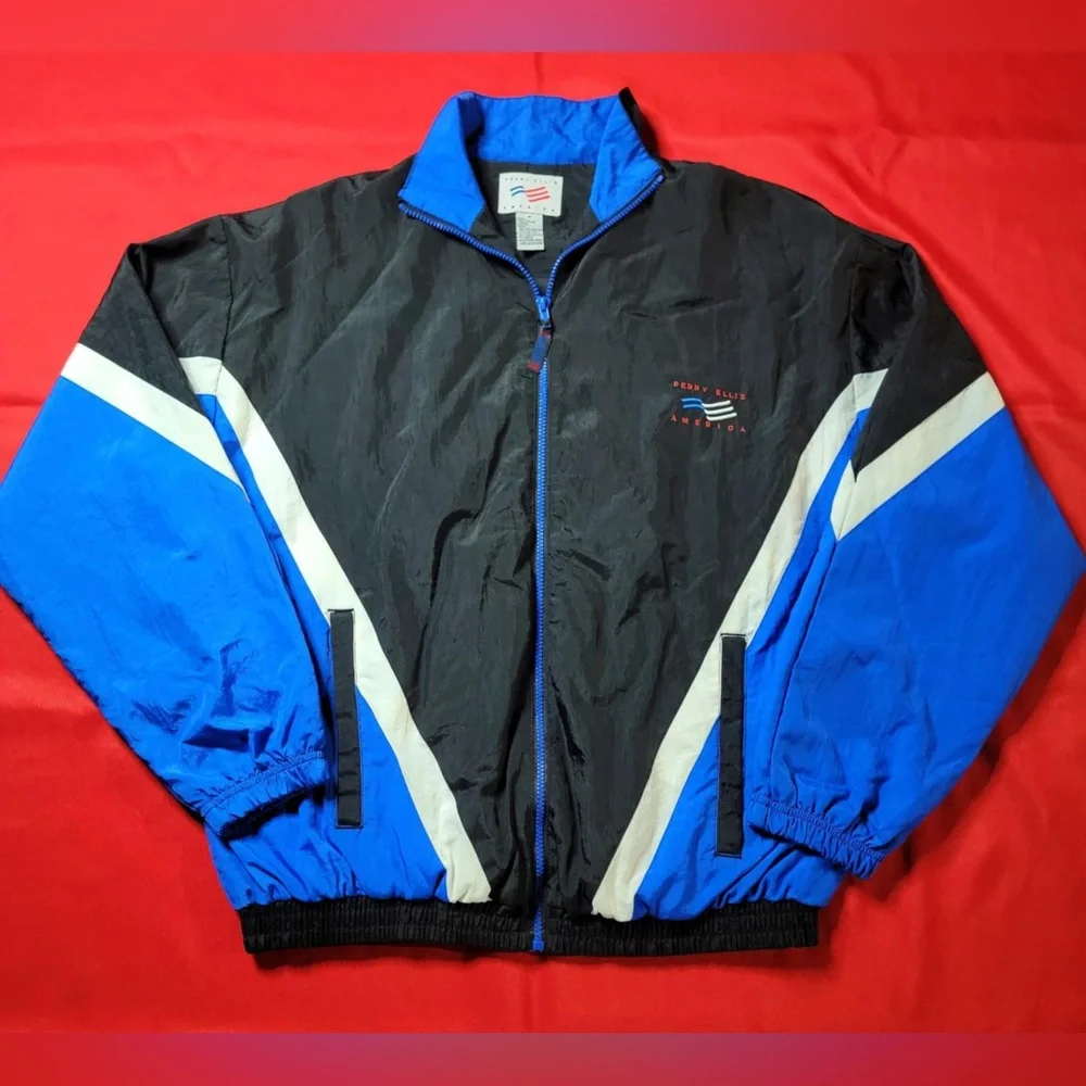 Perry Ellis Zip Up Nylon Jacket - Picture 1 of 6